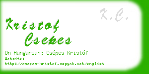 kristof csepes business card